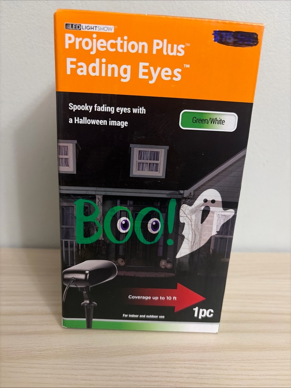 Gemmy Fading Eyes New! Halloween Light - Green/White